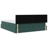 vidaXL Letto con Contenitore con materasso Verde Scuro 100 x 200 cm