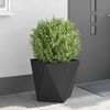 vidaXL Fioriera 2 pcs Nero 50 x 50 x 50 cm Acciaio