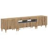 vidaXL Mobile TV LED a 3 pezzi Rovere Artigianale Legno ingegnerizzato