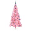 vidaXL Albero di Natale con 300 LED con supporto Rosa 210 cm PVC