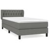 vidaXL Giroletto a Molle con Materasso Grigio Scuro 90x200 cm Tessuto