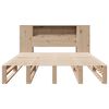 vidaXL Letto Libreria senza Materasso 140x190 cm in Legno Massello