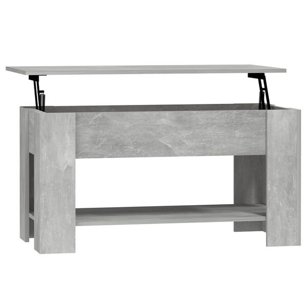 vidaXL Tavolino Salotto Grigio Cemento 101x49x52 cm Legno Multistrato