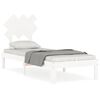 vidaXL Giroletto con Testiera Bianco Small Single Legno Massello