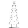 vidaXL Albero di Natale in metallo con supporto Nero 150 cm Acciaio