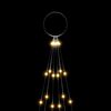 vidaXL Albero di Natale Pennone Bianco Caldo 108 LED 180 cm