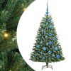 vidaXL Albero di Natale Artificiale con Rami Pieghevoli Verde 120 cm