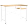 vidaXL Scrivania Computer Bianca Rovere Chiaro 105x55x72cm MDF Metallo
