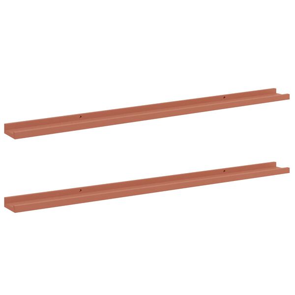 vidaXL Scaffale da parete 2 pcs Rosso 115 x 9 x 3 cm Legno multistrato