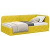 vidaXL Cornice del letto ad angolo Giallo 90 x 190 cm Velluto