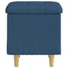 vidaXL Pouf contenitore con cuscino Blu 40 x 40 x 45 cm Tessuto