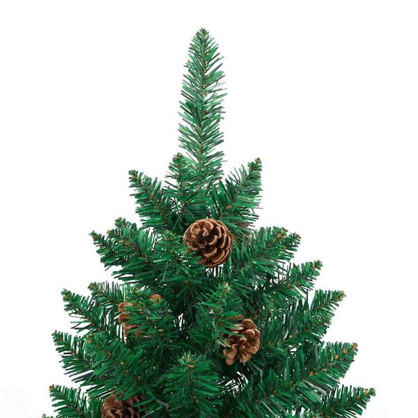 vidaXL Albero di Natale snodato con 300 LED con supporto Verde 210 cm