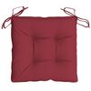 vidaXL Cuscini per Sedia 2 pz Rosso Vino 50x50x7 cm Tessuto Oxford