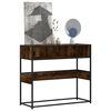 vidaXL Tavolino Consolle Rovere Fumo 90x35x80 cm in Legno Multistrato