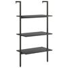 vidaXL Scaffale Pendente a 3 Livelli Nero 64x35x120,5 cm