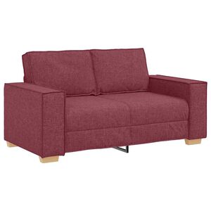 vidaXL Divano a 2 posti rosso vino 160x78x84 cm in tessuto