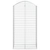 vidaXL Cesto Gabbione ad Arco 100x50x180/200 cm Ferro Zincato