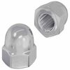 vidaXL Nuts Esagonali a Ghianda 2 pcs Argento m8 Metallo