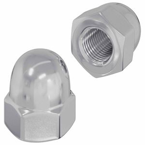 vidaXL Nuts Esagonali a Ghianda 2 pcs Argento m8 Metallo