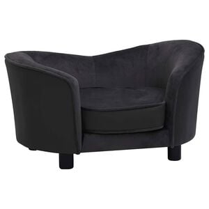 vidaXL Divano per Cani Nero 69x49x40 cm in Peluche e Similpelle
