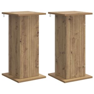 vidaXL Supporto per piante 2 pz Rovere Artigianale 30,5 x 30 x 60,5 cm