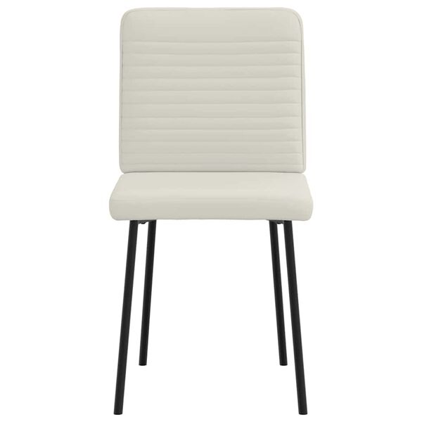 vidaXL Sedie da Pranzo 4 pz Crema in Velluto