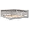 vidaXL Letto Libreria Grigio sonoma 180 x 200 cm Legno multistrato