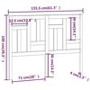vidaXL Testiera per Letto Bianca 155,5x4x100 cm Legno Massello di Pino