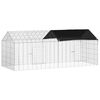 vidaXL Gabbia per Conigli Argento 200 x 78 x 78 cm Acciaio zincato