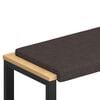 vidaXL Cuscino per panchina Tessuto Marrone Scuro Profondit&agrave; 35 cm