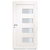 vidaXL Porta d'Ingresso in Alluminio e PVC Bianco 100x200 cm