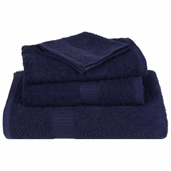 vidaXL Set Asciugamani 8 pz FROGN Blu Navy 100% Cotone