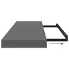vidaXL Scaffale a Parete Grigio Lucido 80x23,5x3,8 cm in MDF
