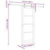 vidaXL Porta scorrevole Naturale 73,5 x 198,5 cm