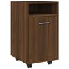 vidaXL Mobiletto con Ruote Rovere Marrone 33x38x60cm Legno Multistrato