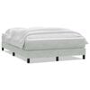 vidaXL Giroletto a Molle con Materasso Grigio Chiaro 160x220cm Velluto