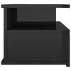 vidaXL Comodini Pensili 2pz Nero Lucido 40x31x27 cm Legno Multistrato