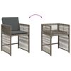 vidaXL Set da Pranzo da Giardino 11pz con Cuscini in Polyrattan Grigio