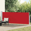 vidaXL Tenda Laterale Retrattile per Patio 140x500 cm Rossa
