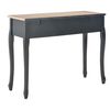 280046 vidaXL Dressing Console Table with 3 Drawers Black
