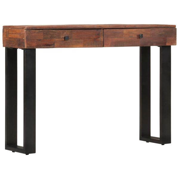 vidaXL Tavolo Consolle 110x30x76 cm in Legno Massello di Recupero