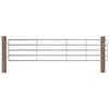 vidaXL Cancello da Giardino in Acciaio 5 Sbarre (150-400)x90cm Argento