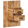 vidaXL Comodino 60x32x80 cm in Legno Massello di Acacia
