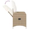 vidaXL Sedie da Giardino Reclinabili 2pz con Tavolino Polyrattan Beige