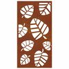 vidaXL Decorazione Muro da Giardino 105x55 cm Foglia Acciaio Corten