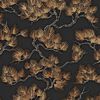 DUTCH WALLCOVERINGS Carta da Parati Motivo a Pino Nero e Oro