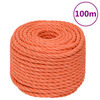 vidaXL Corda da Lavoro Arancione 24 mm 100 m in Polipropilene