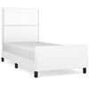 vidaXL Giroletto con Testiera Bianco 90x190 cm in Similpelle