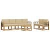 vidaXL Set di divani da esterno 7 pz 6-Posti Bianco e Beige
