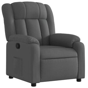 vidaXL Poltrona Reclinabile in Tessuto Grigio Scuro